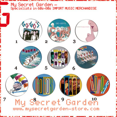 Go- Go's - Vacation, Beauty And The Beat  Album Pinback Button Badge Set ( or Hair Ties / 4.4 cm Badge / Magnet / Keychain Set )